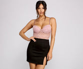 Body bustier en dentelle avec ornements